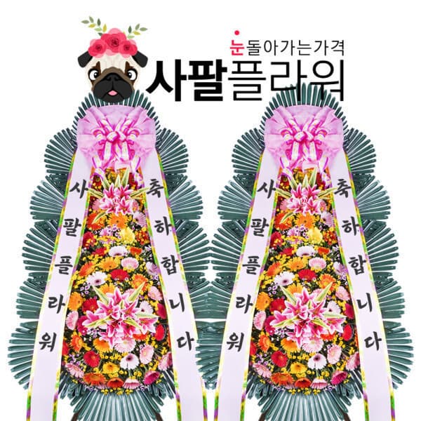 사팔플라워 결혼식 축하 사팔플라워 축하화환 3단 - 최저가 48,000원