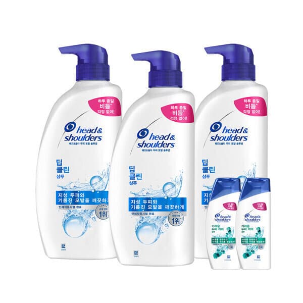 피앤지샵 헤드앤숄더 딥클린 샴푸 850ml 3개 + 미니샴푸 2개 - 최저가 40,400원