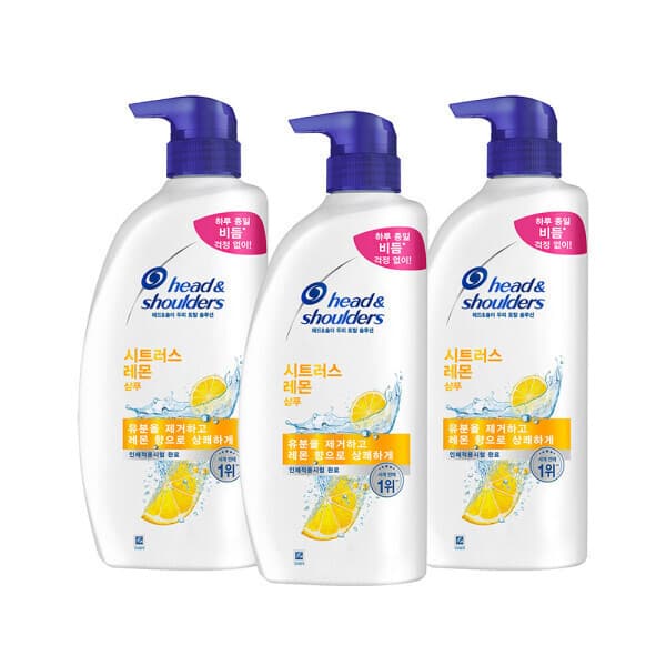 피앤지샵 헤드앤숄더 시트러스 레몬 샴푸 800ml 3개 + 미니샴푸 2개