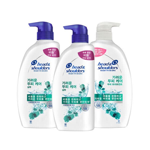 피앤지샵 헤드앤숄더 가려운두피 샴푸 850ml 2개 트리트먼트 850ml 1개
