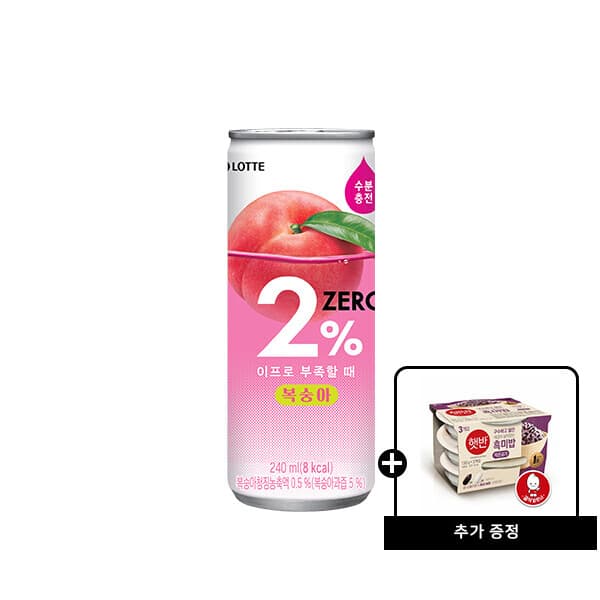 롯데칠성스타배송 이프로 복숭아 제로 240ml x 30캔 2박스 60캔