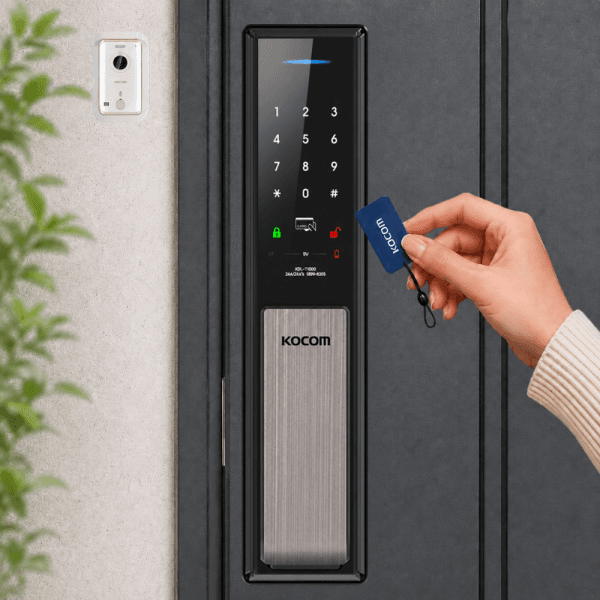 백프로도어락 코콤 KDL-AC9500 무타공 푸시풀 현관문 도어락 디지털도어락 번호키