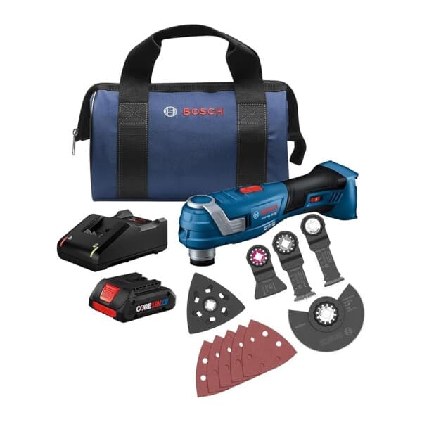 딜라이트도도 BOSCH GOP18V-34B14 18V 브러시리스 진동 멀티툴 키트 CORE18V 4Ah 배터리 포함