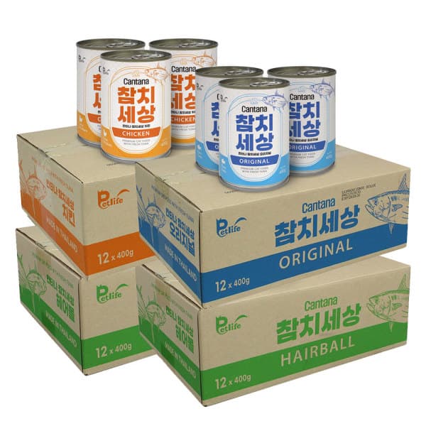우다다냥이 칸타나 참치세상 400g 48개입 고양이캔