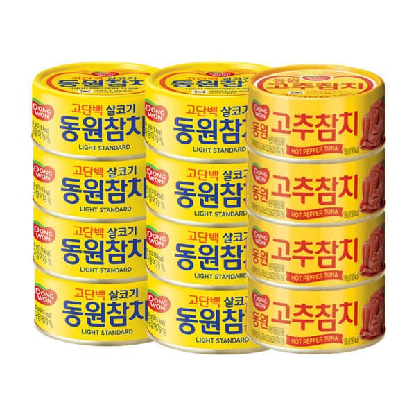 동원에프앤비스타배송 동원 라이트 스탠다드 150G 8캔 + 고추참치 150G 4캔
