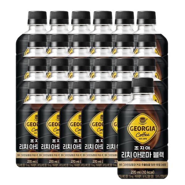 코카콜라-스타배송 조지아 리치아로마 블랙 270ml x 24페트 - 최저가 30,200원