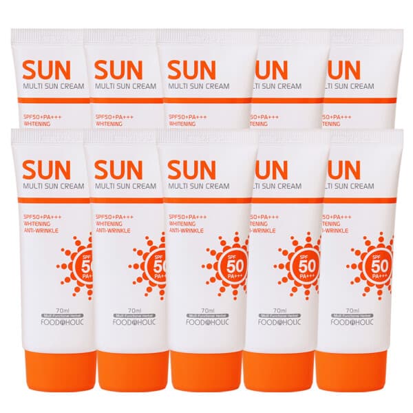 뷰티에어 (10개)푸드어홀릭 멀티 선크림 70ml SPF50 PA+++