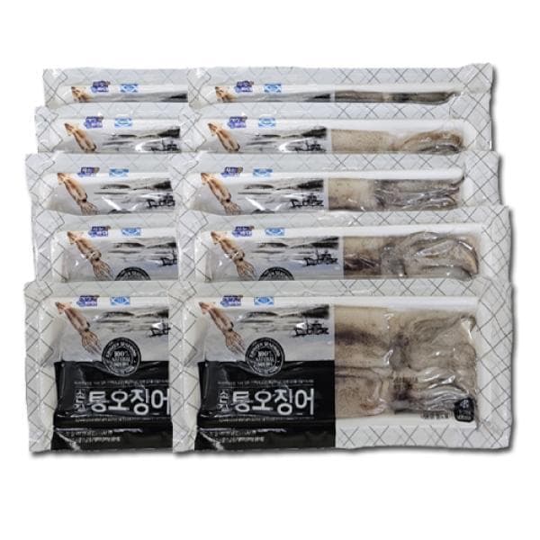 공영쇼핑TV 2025 명진 손질통오징어 특별구성 +2미 130g 총 20미