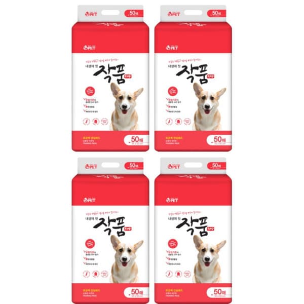 엔터펫 작품패드 고급형 50매 레드 4개