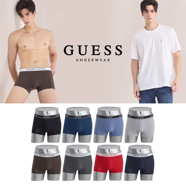 롯데 홈쇼핑 게스 언더웨어 게스 GUESS 남성 하이테크 퓨징 드로즈 8종 + 반팔이너티 1종 - 최저가 75,650원