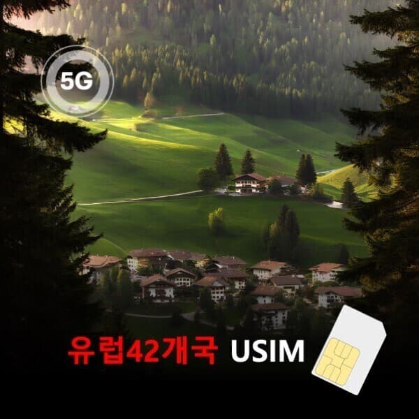 herewego 유럽 42개국 유심 USIM 데이터 매일 10GB 초고속