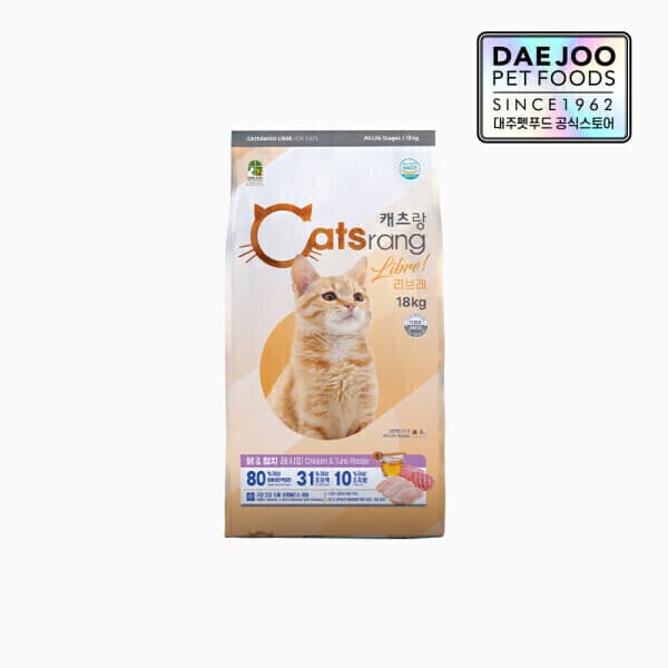 대주펫푸드 캐츠랑 리브레 전연령 고양이 건식사료 18kg - 최저가 44,800원