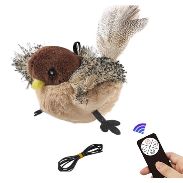 surong USB 충전식 날아다니는 새 고양이 장난감 원격 전기 인터랙티브 3단계 조절