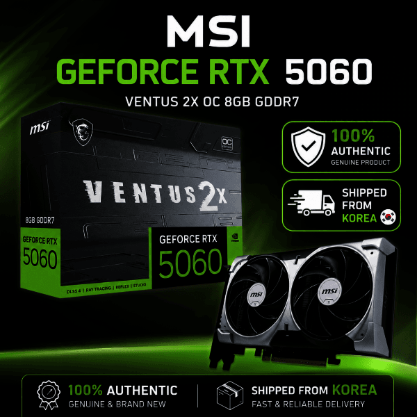 한울소프트 MSI 지포스 RTX 5060 벤투스 2X OC D7 8GB