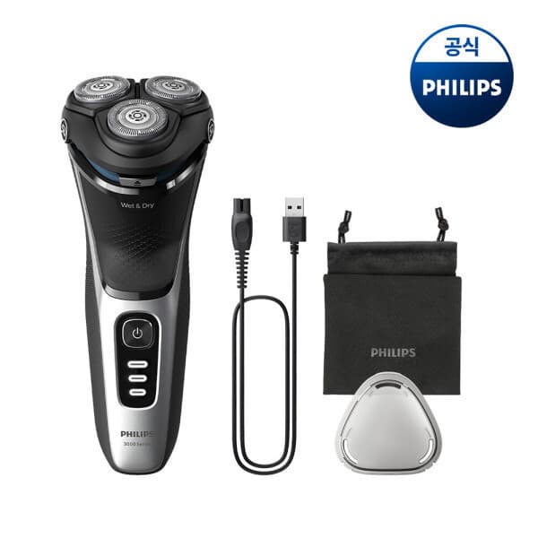 필립스공식판매처 PHILIPS S3000 전기면도기 스페이스 그레이 S3241/12