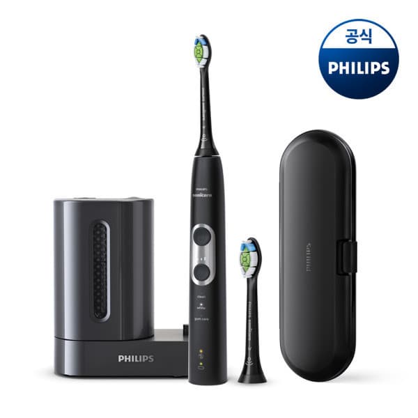 필립스공식판매처 PHILIPS 소닉케어 프로텍티브클린 6100 블랙 메탈 UV HX6870/55 - 최저가 179,960원