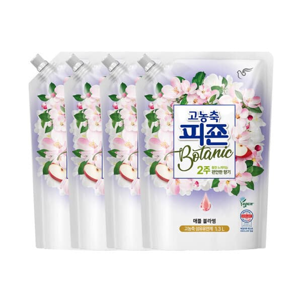 피죤-스타배송 고농축피죤 보타닉 1.3L 4개 애플블라썸 - 최저가 17,900원
