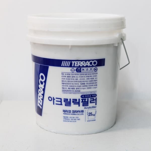 페인트다모아 테라코 아크릴릭필러 25kg 외부용 핸디코트 퍼티 - 최저가 49,000원