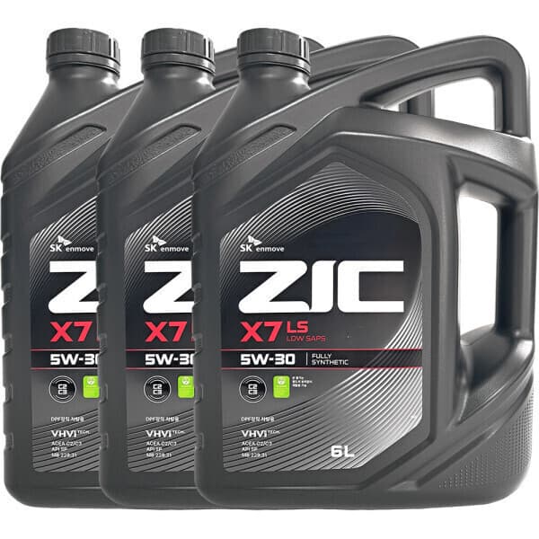 한눈알 지크 X7 LS 5W30 6L 3개 ZIC C2/C3 엔진오일