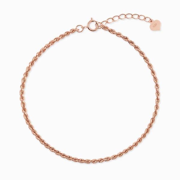 신세계몰 18K 팔찌 할로우 로프 체인 핑크 골드 - 최저가 214,800원