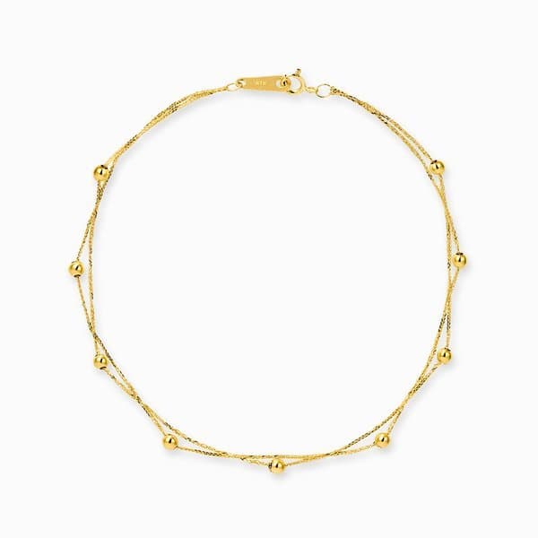 신세계몰 18K 누에린 더블 볼 체인 팔찌 - 최저가 171,000원