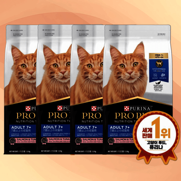 뷰앤온 퓨리나 캣 프로플랜 7세이상 노령묘 1.5kg 4개