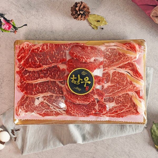 신세계몰 냉장순천참한우유통 구이1호 1.2kg(등심600g+안심300g+채끝300g) 한우선물세트 - 최저가 119,000원