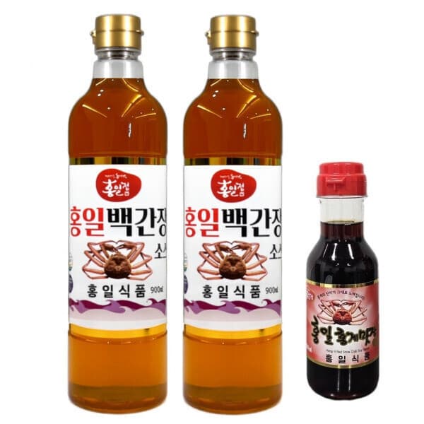 홍일점공식스토어 홍일 백간장소스 900ml 2개 세트