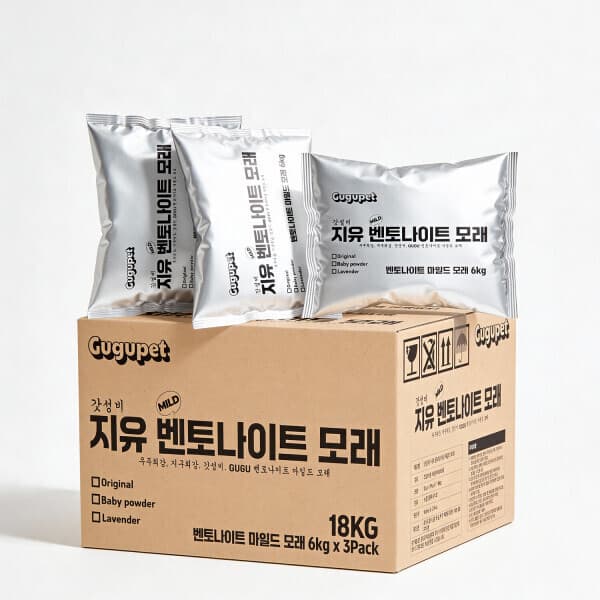 9900PET 구구펫 마일드 벤토나이트 고양이모래 18kg 무향 - 최저가 14,100원
