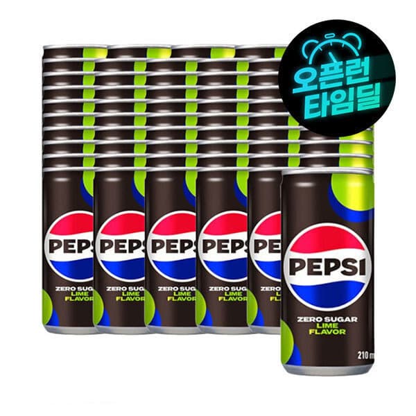 롯데칠성스타배송 펩시콜라 제로 라임 210ml x 60캔 - 최저가 28,200원