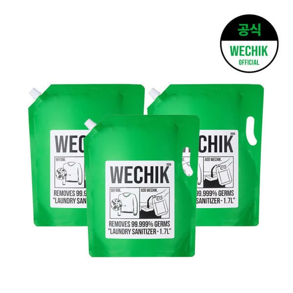 위칙(WECHIK) 위칙 소독 섬유유연제 리필 1.7L 3개 - 최저가 26,800원