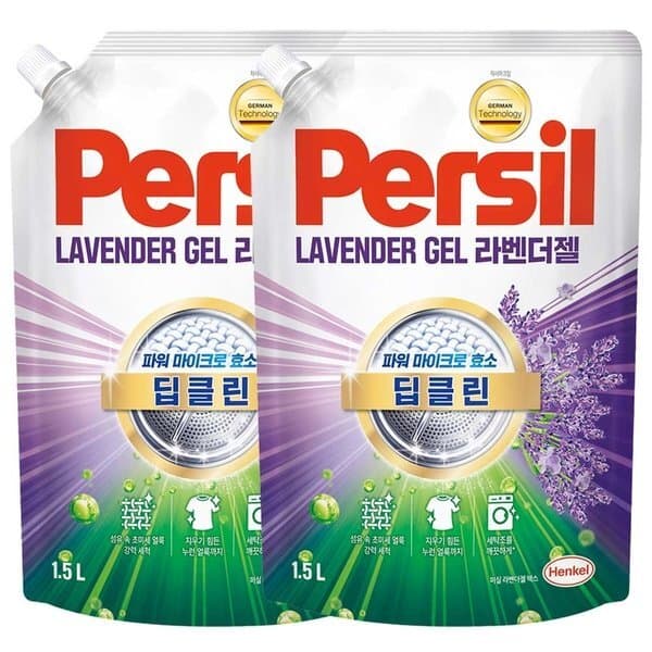 신세계몰 헨켈 퍼실 Persil 세탁세제 라벤더젤 1.5L 리필 2개