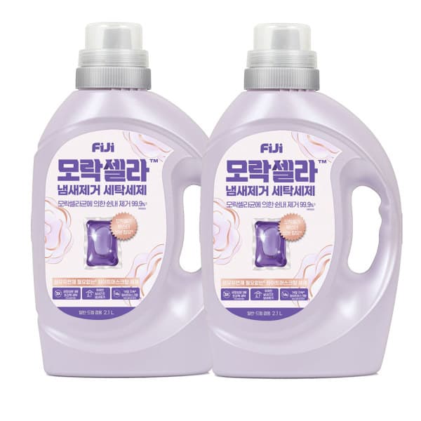 LG생활건강-스타배송 피지 모락셀라 액체세제 화이트머스크향 2.1L 2개 - 최저가 41,300원