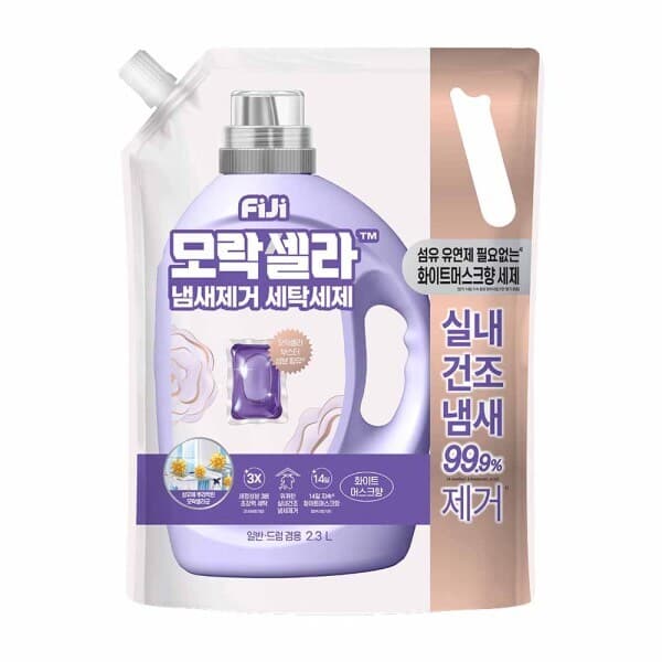 LG생활건강-스타배송 피지 모락셀라 액체세제 화이트머스크향 2.3L 리필 - 최저가 20,800원