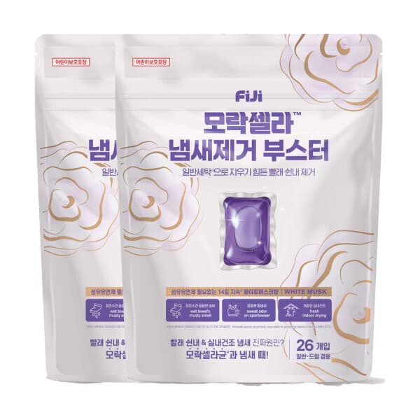 LG생활건강-스타배송 피지 모락셀라 냄새제거부스터 화이트머스크 26입 2개