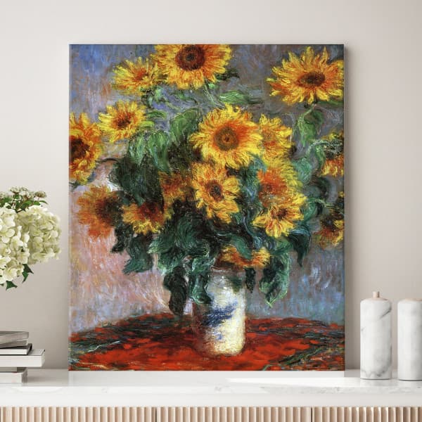 감각아트 명화 모네 해바라기 캔버스액자 31x41cm - 최저가 19,900원