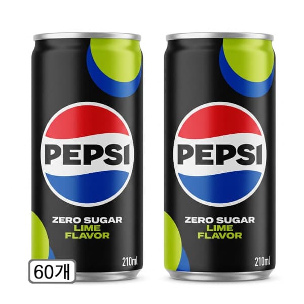 대원상사맨 펩시콜라 제로슈거 라임향 210ml 60개 캔