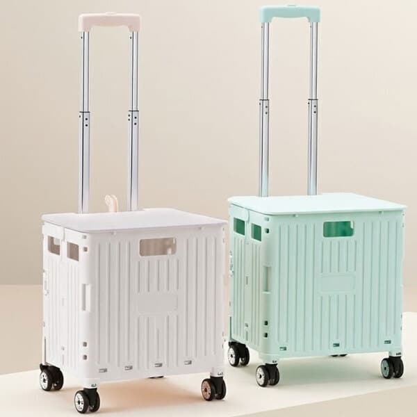 와룡물산 접이식 이동식 시장 장바구니 45L