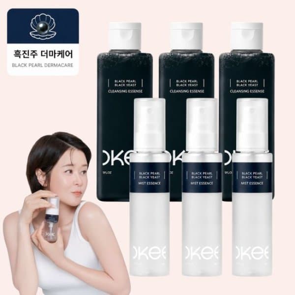 GS_SHOP 오키뷰티 3+3 흑진주 흑효모 클렌징 3개 + 미스트 3개