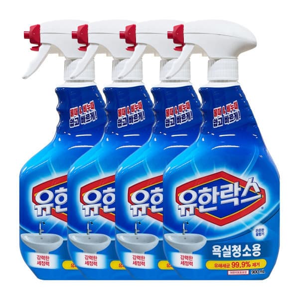 인터랜드 유한락스 욕실청소용 900ml 4개