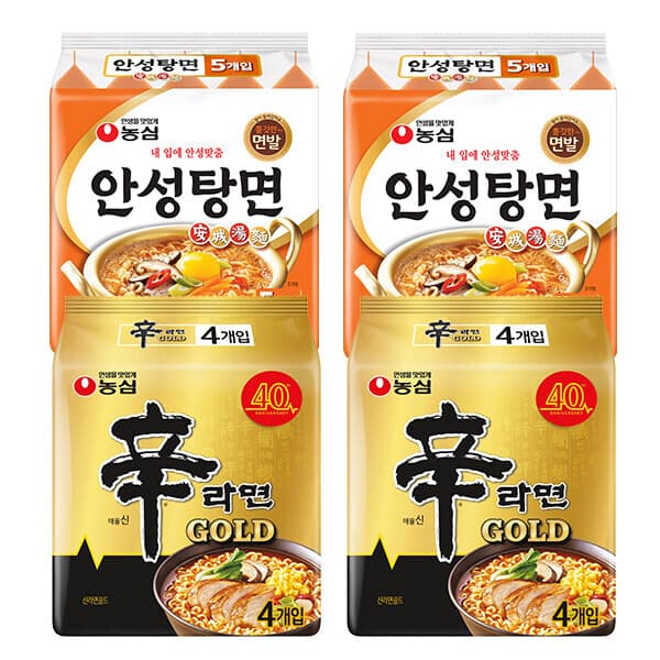 농심-스타배송 농심 신라면 골드 8개+안성탕면 10개