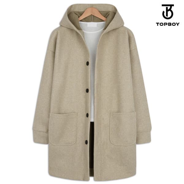 탑보이 보카 울 오버핏 롱 후드코트 ADD076 - 최저가 45,400원