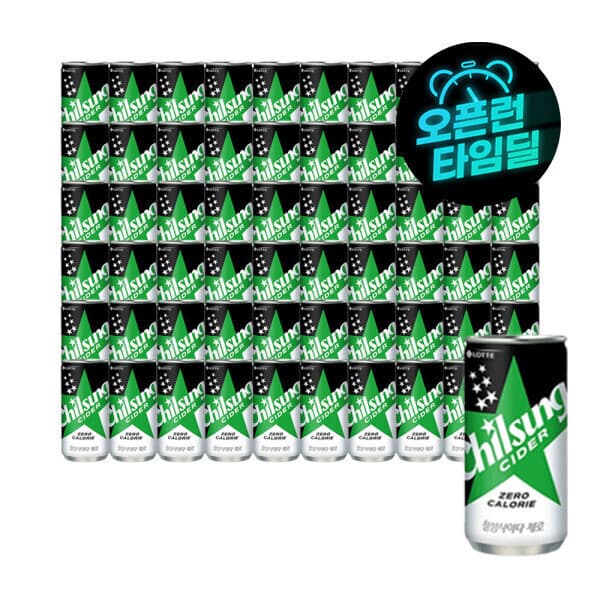 롯데칠성스타배송 칠성사이다 제로 210ml 60캔