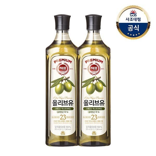 CJ온스타일LIVE G 올리브유 900ml 2개