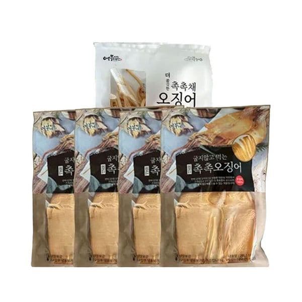 신세계몰 어부예찬 국내산 촉촉오징어 왕특대 8미(2미X4봉)+오징어채 1봉(50g) - 최저가 72,350원