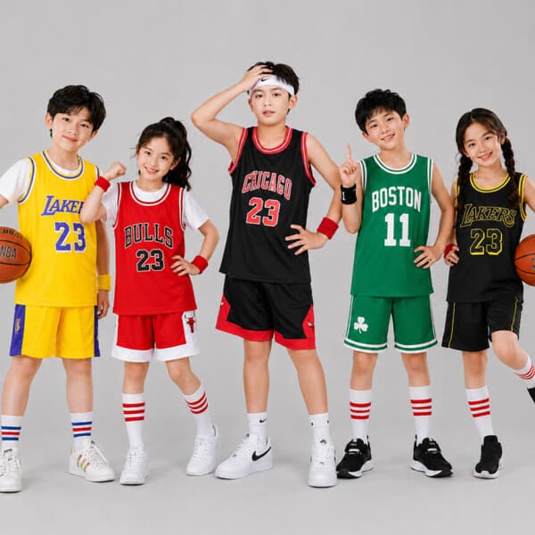 르망르 어린이 NBA 농구복 유니폼 주니어 민소매 상하세트 아대 헤어밴드 양말 세트 - 최저가 39,600원