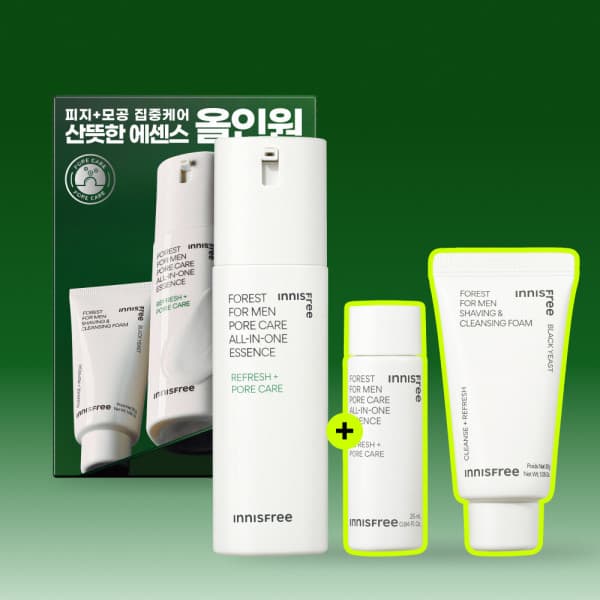 이니스프리직영샵 포레스트 포어케어 올인원 에센스 100ml (에센스 25ml, 폼 30g 포함)