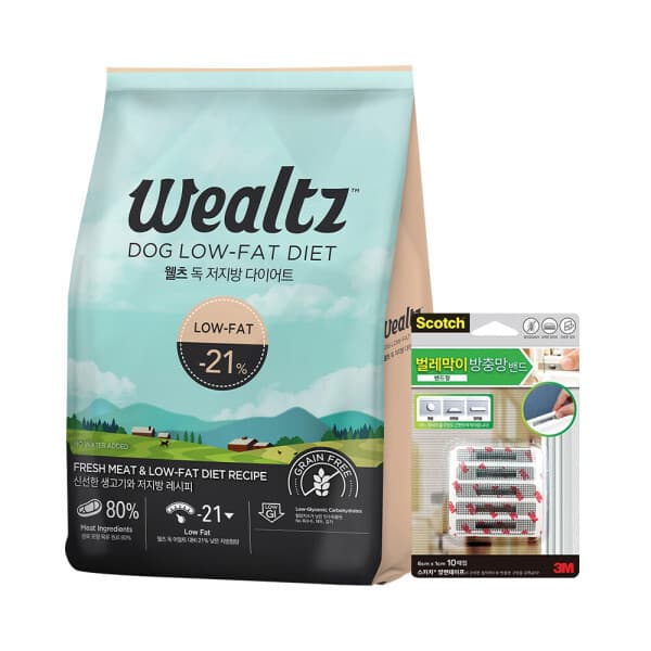 이리온MALL 웰츠 독 저지방다이어트 2.1kg 방충망벌레막이밴드 - 최저가 30,500원