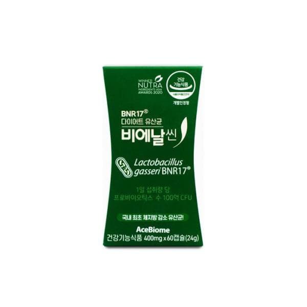 셀러허브샵 비에날씬 BNR17 다이어트 유산균 400mg x 60캡슐