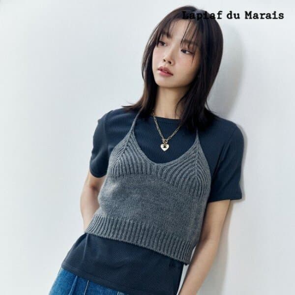 GS_SHOP_TV 라삐아프 26SS 코튼 라운드넥 리브드 반팔 티셔츠
